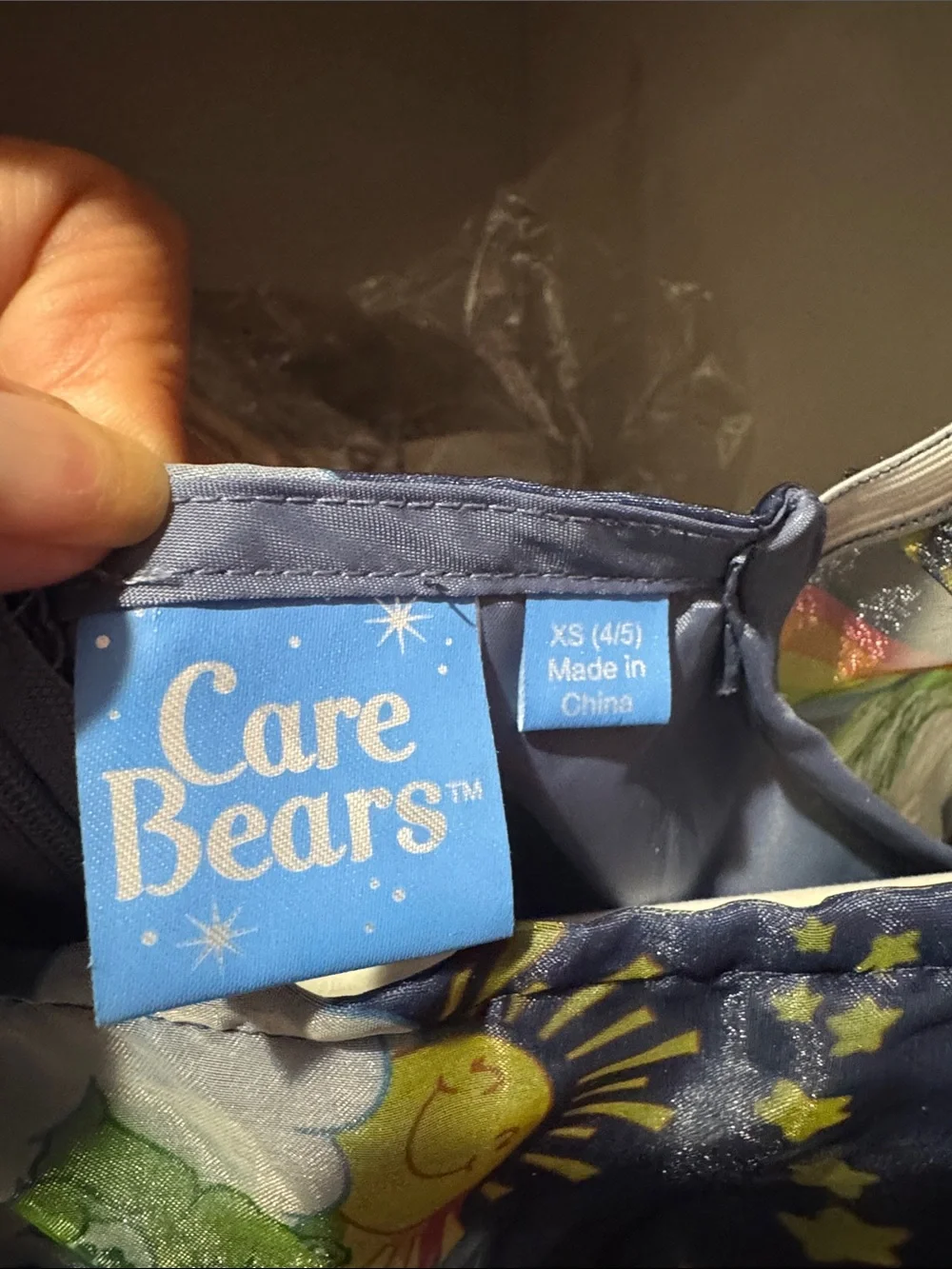 Care Bears Navy Rainbow Puff Sleeve Dress - Multicolor